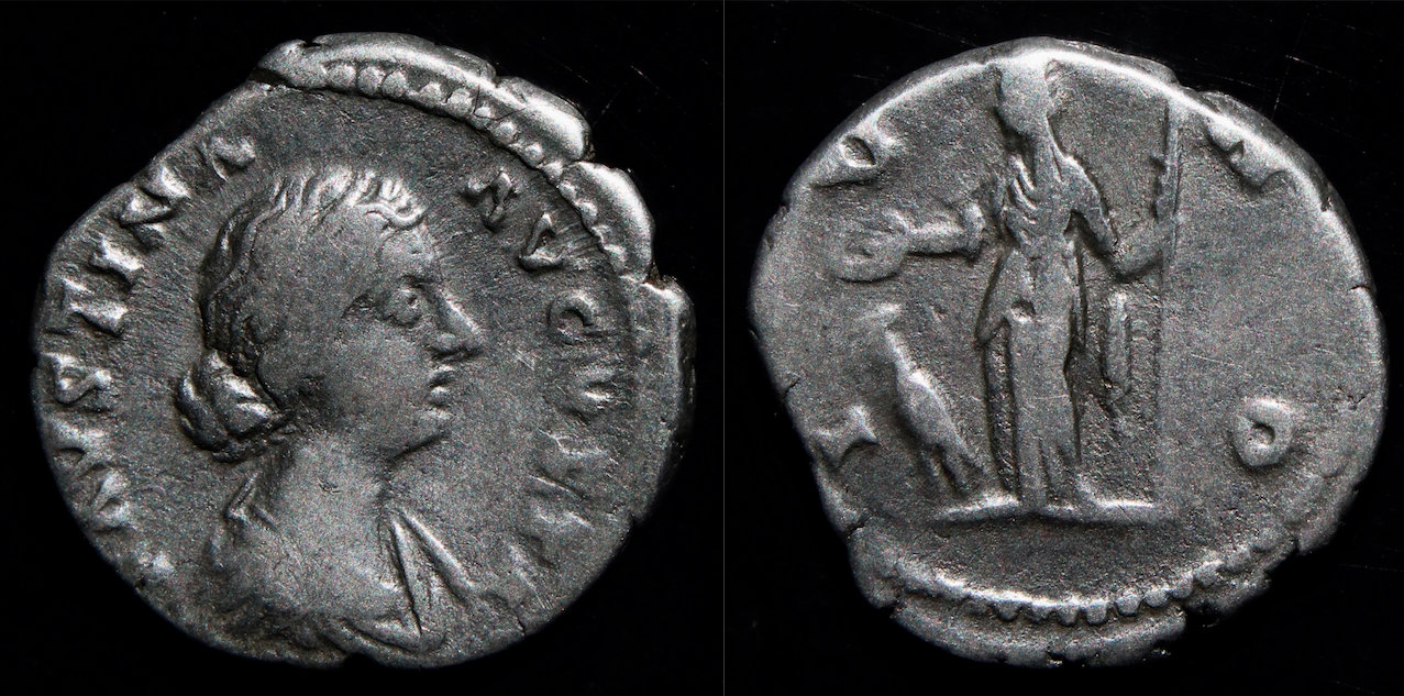 Rom – Faustina die Jüngere, denar, Juno.png