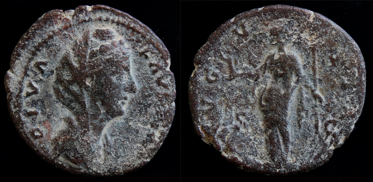 Rom – Faustina I, As, Vesta.png
