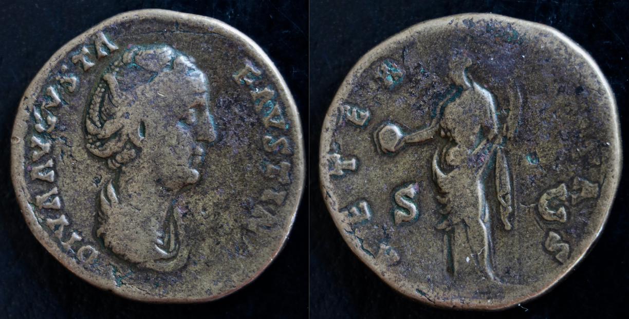 Rom – Faustina I, sesterz, Aeternitas.png