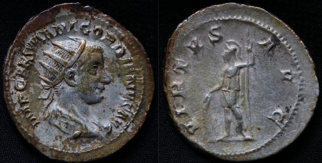 Rom – Gordian III, Antoninian, Virtus m. Schild.png