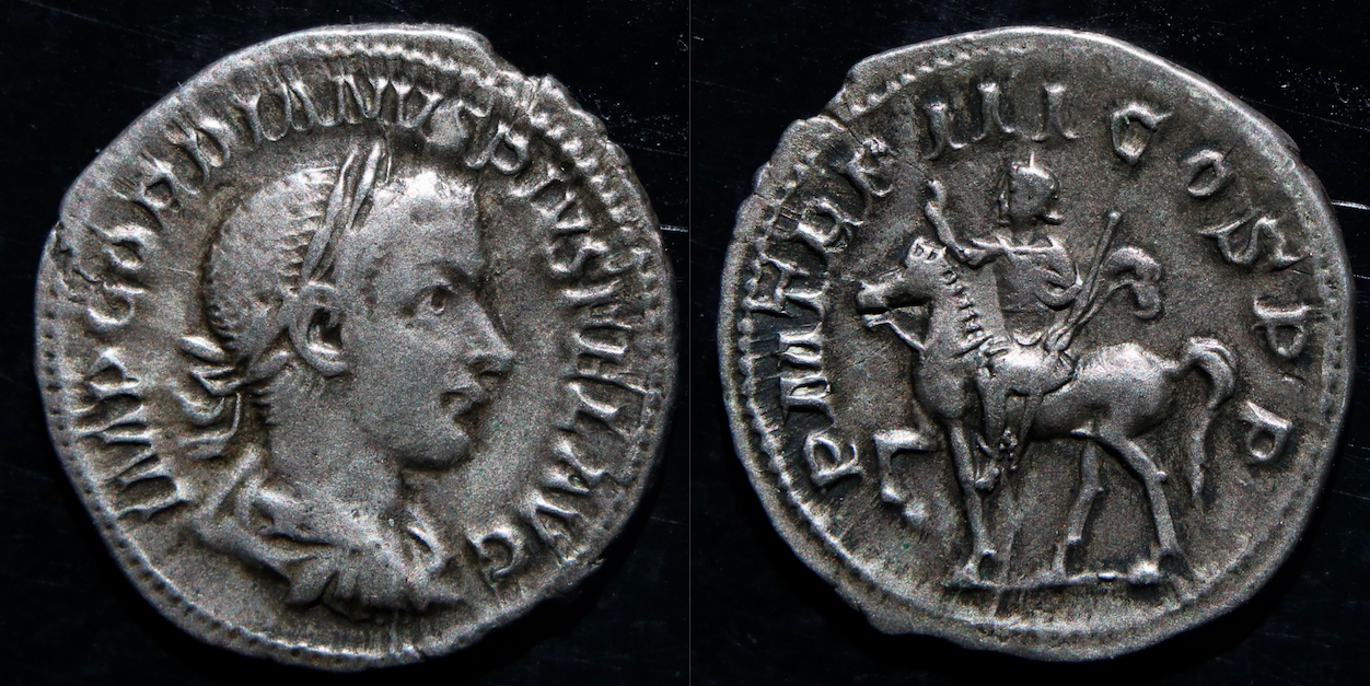 Rom – Gordian III, denar, Adventus-Typ.png