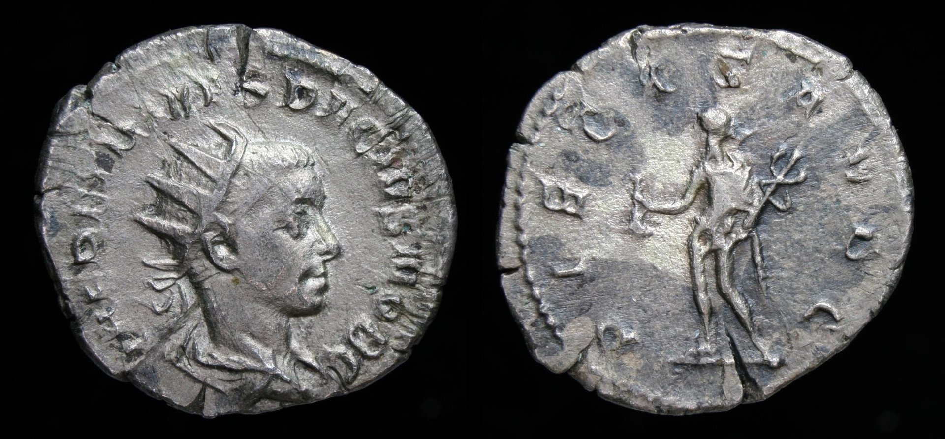 Rom – Herennius Etruscus, Antoninian, Merkur.jpg
