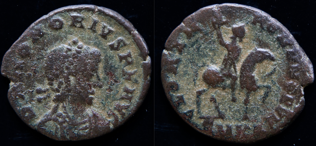 Rom – Honorius, AE3, Reiter (Gloria Romanorum),.png