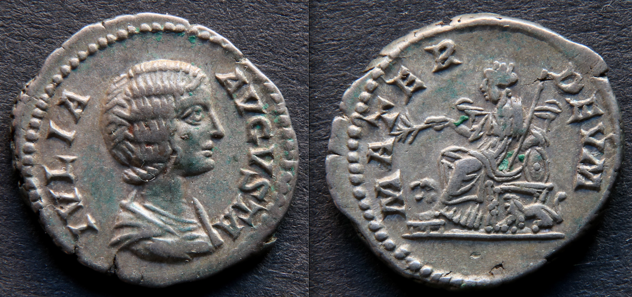 Rom – Julia Domna, Denar, Kybele, Mater Deum.png