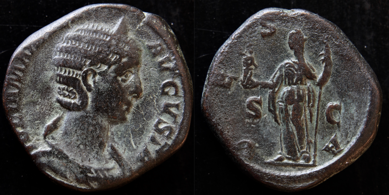 Rom – Julia Mamaea, Sesterz, Vesta.png