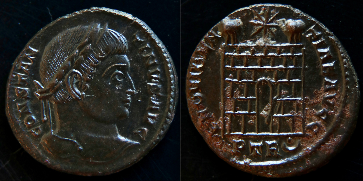 Rom – Konstantin der Große, AE 3, Lagertror, Trier.png
