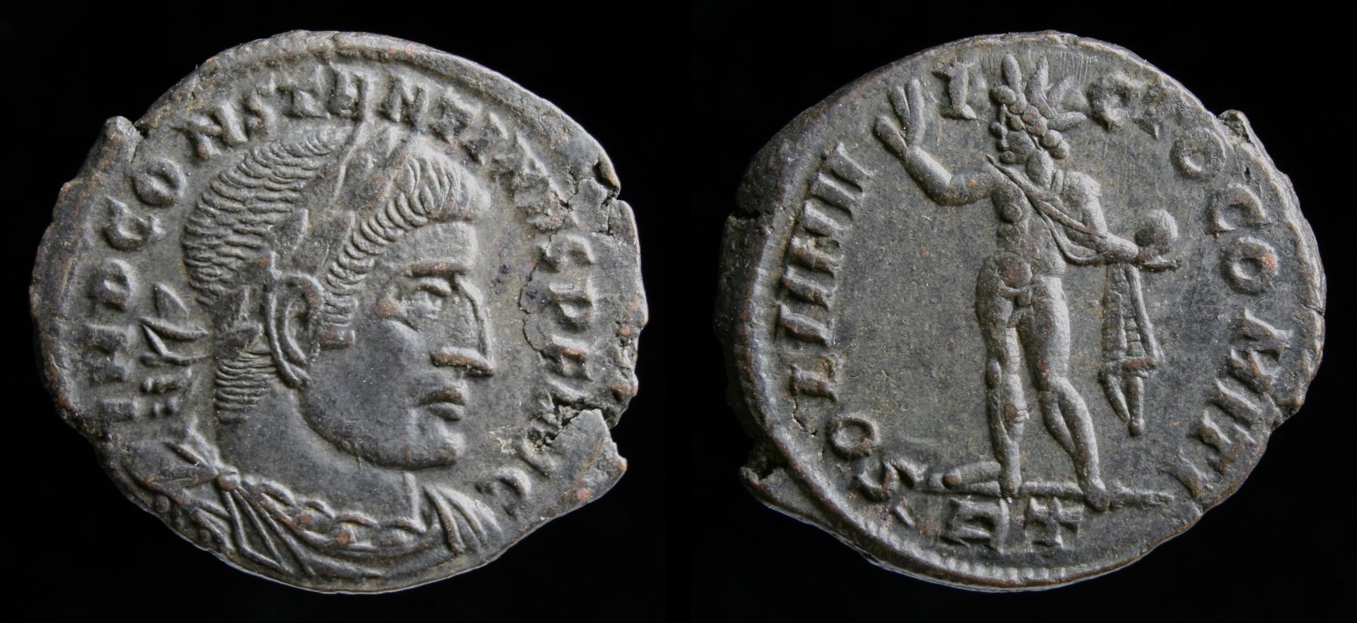 Rom – Konstantin der Große, AE3, Soli invicto comiti, Rom.jpg