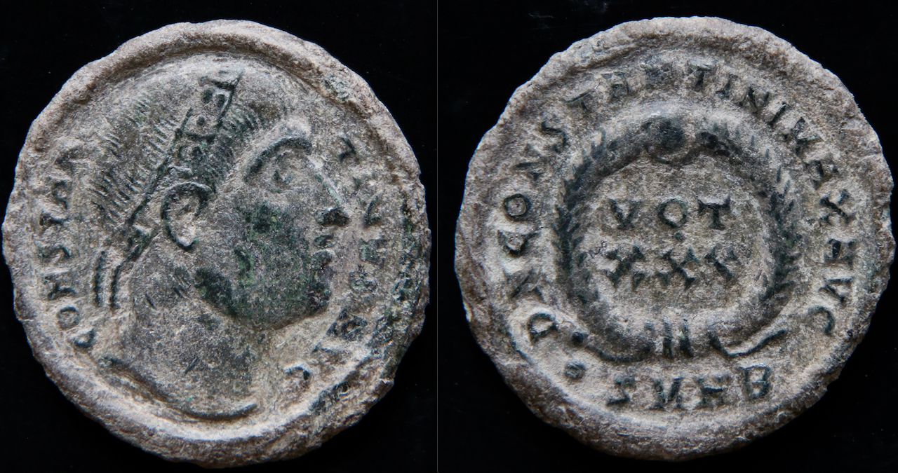 Rom – Konstantin der Große, AE3, VOT XXX, aufblickendes Porträt.png