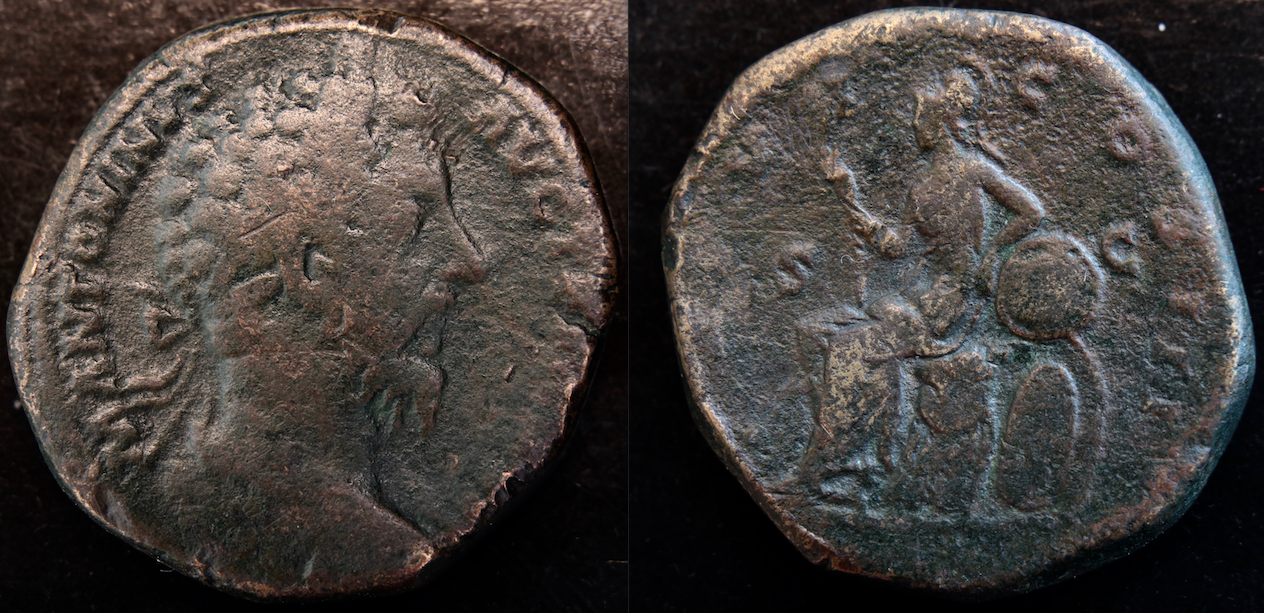 Rom – Marcus Aurelius, Sesterz, Roma.png