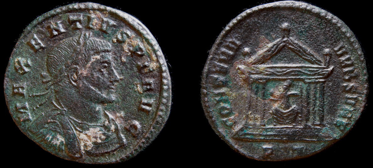 Rom – Maxentius, Follis, Tempel (klein).png