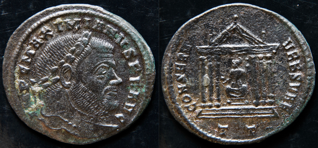 Rom – Maximian, Follis, Tempel (neu).png