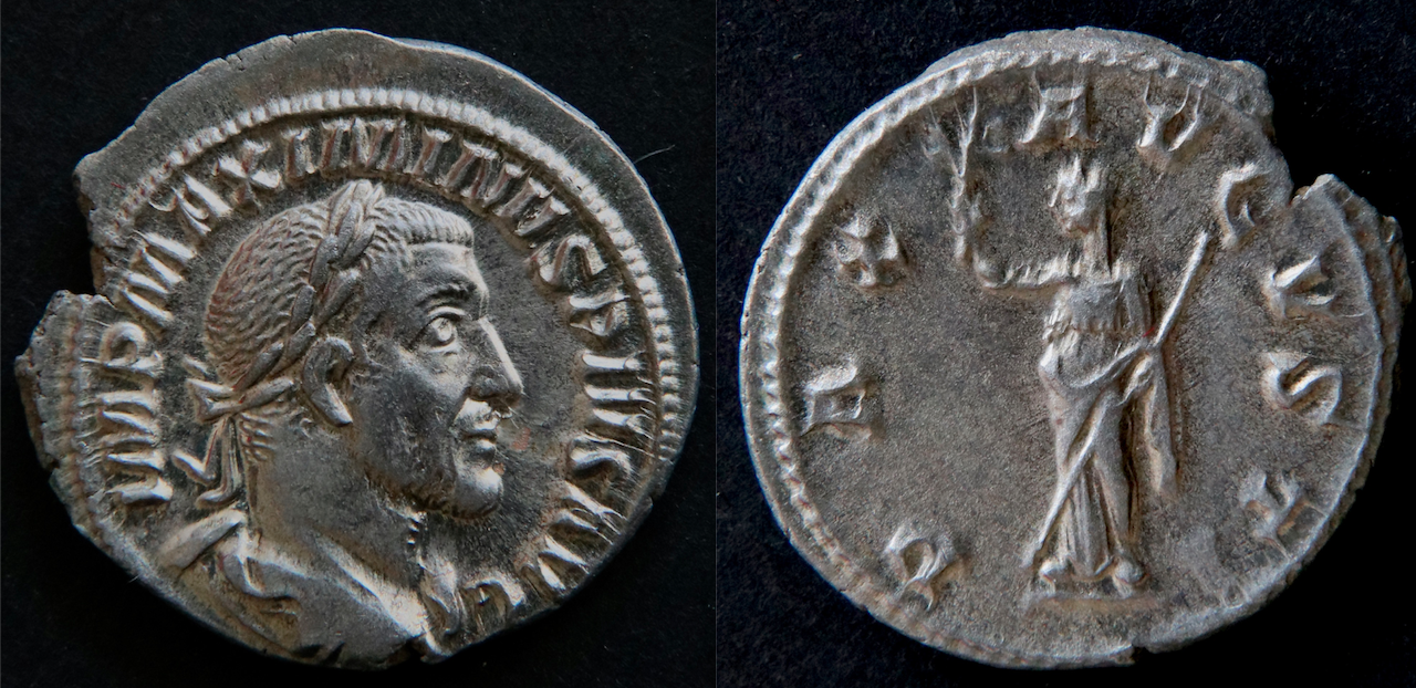 Rom – Maximinus Thrax, denar, Pax, RIC 26.png