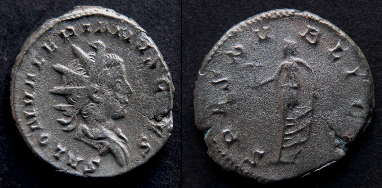 Rom – Saloninus, Antoninian, Spes Publica.png