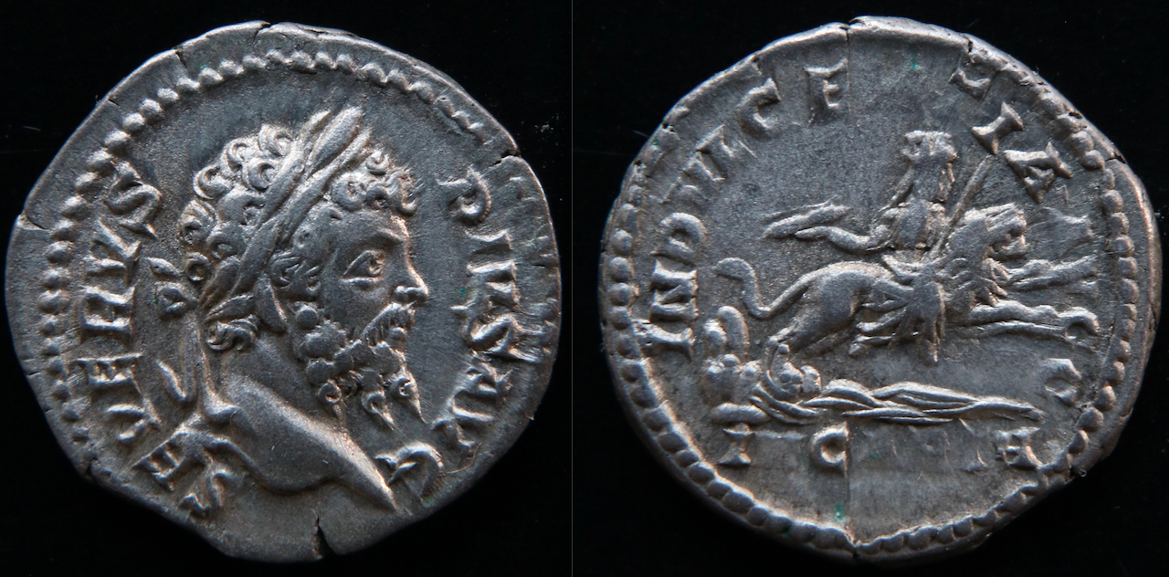 Rom – Septimius Severus, denar, Dea Caelestis.png