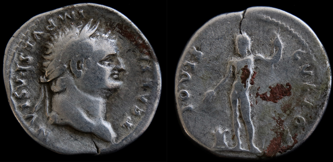 Rom – Titus, denarius, Jupiter.png