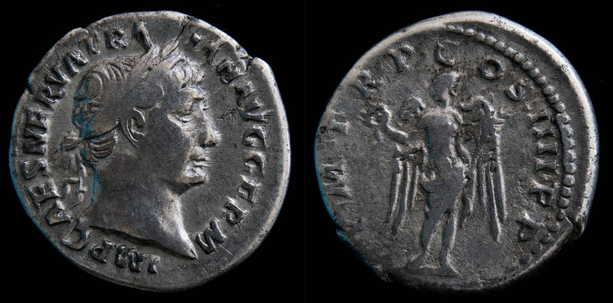 Rom – Trajan, denarius, Victoria.png