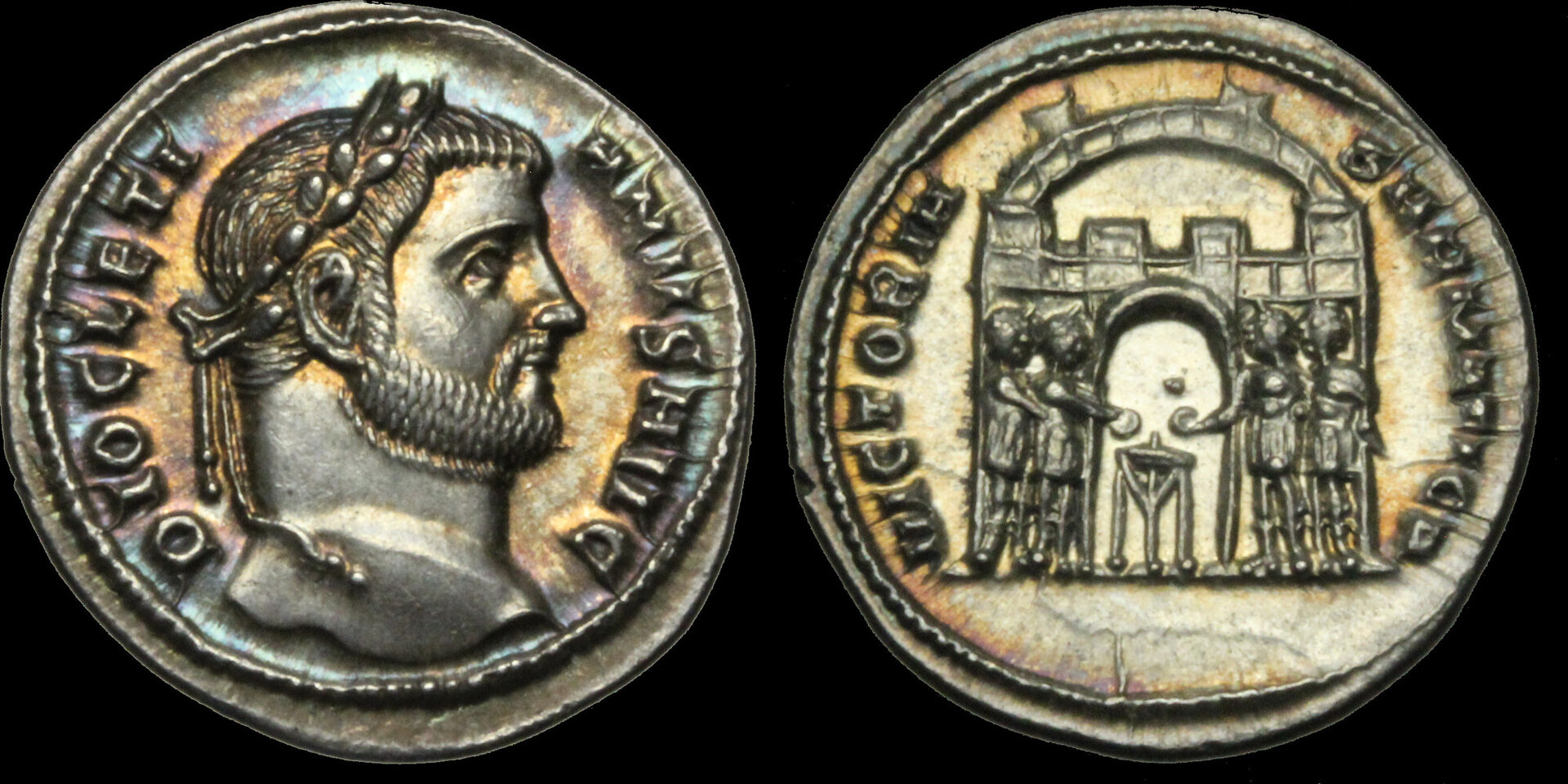Roman Empire Silver Argenteus of Diocletian (minted in Siscia in either 294 or 295).jpg