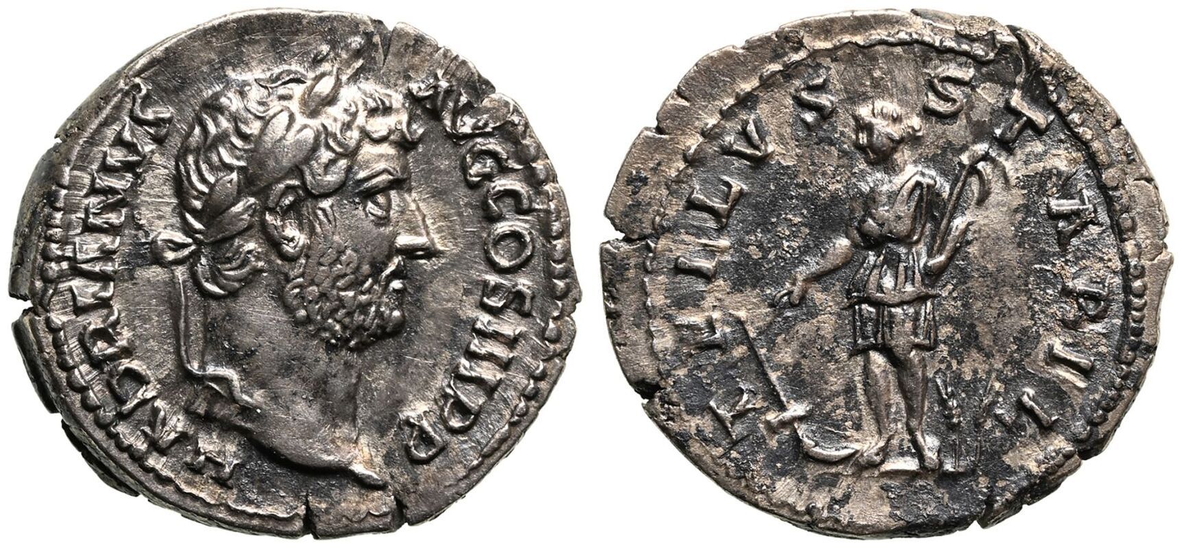 Roman Empire Silver Denarius of Hadrian (minted in Rome sometime between 133 and 135).jpg