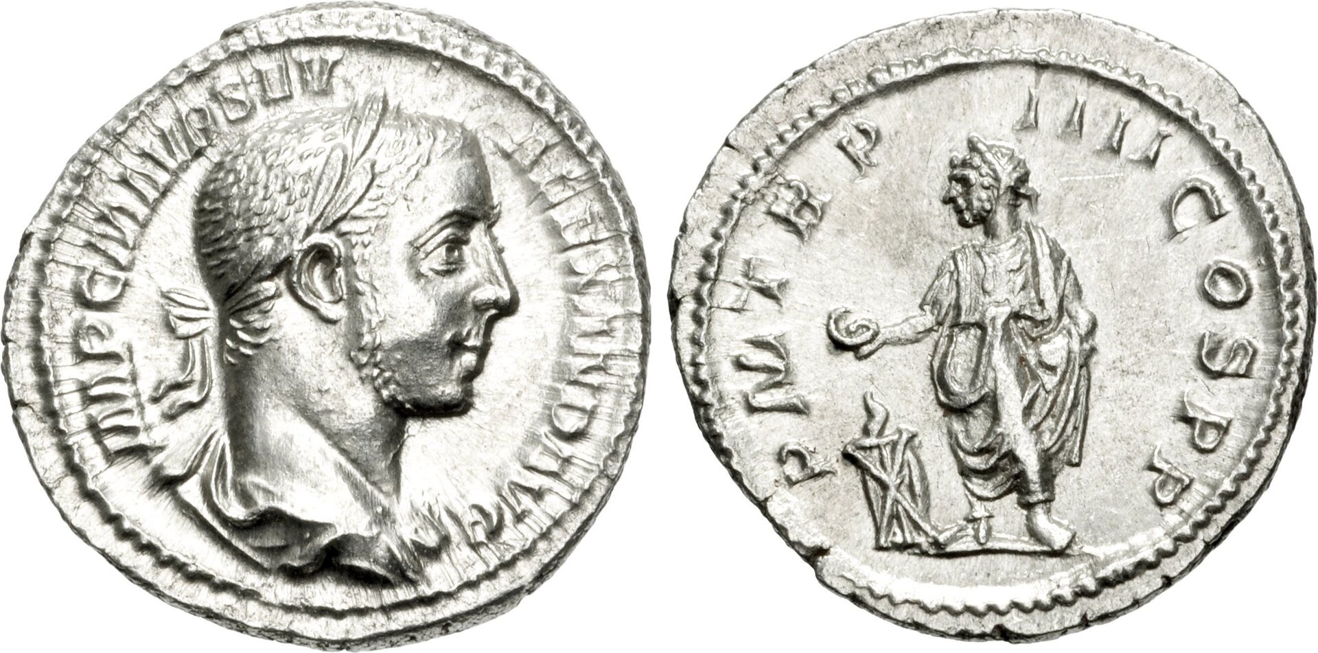 Roman Empire Silver Denarius of Severus Alexander (minted in Rome in 225).jpg