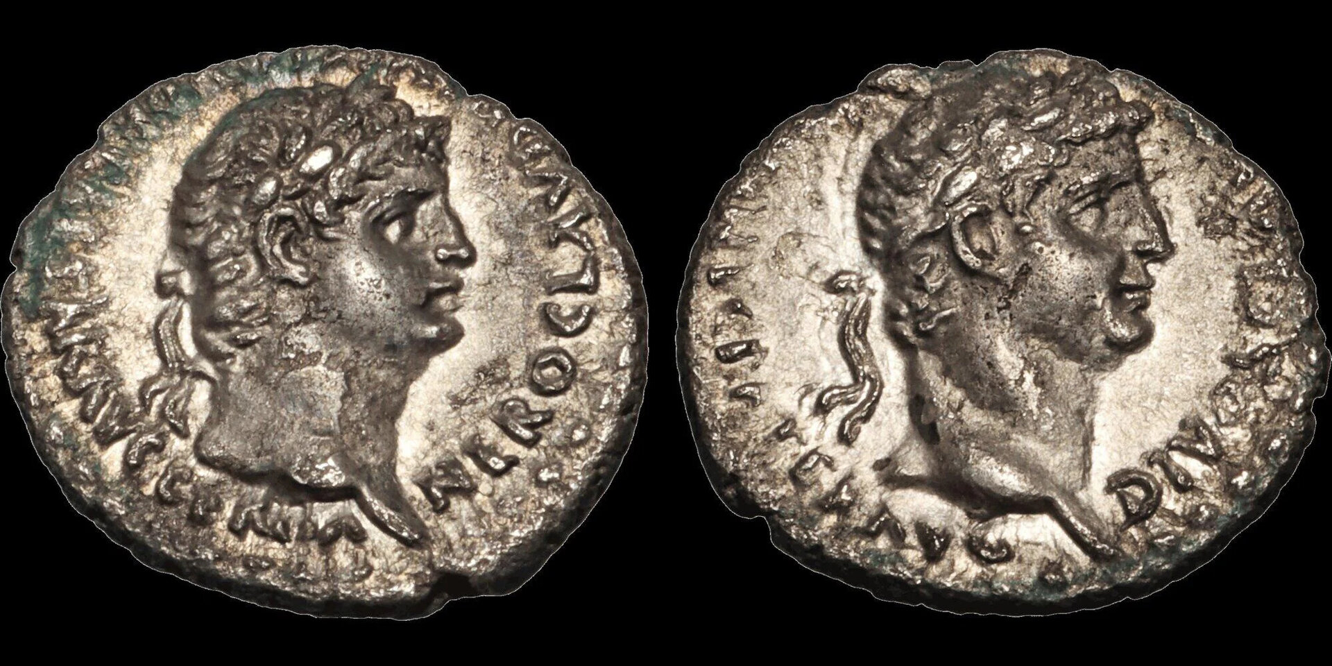 Roman Empire Silver Drachm of Nero (minted in Caesarea, Cappadocia sometime between 63 and 65).jpg