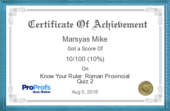 Roman Provincials certificate Aug 2018.png