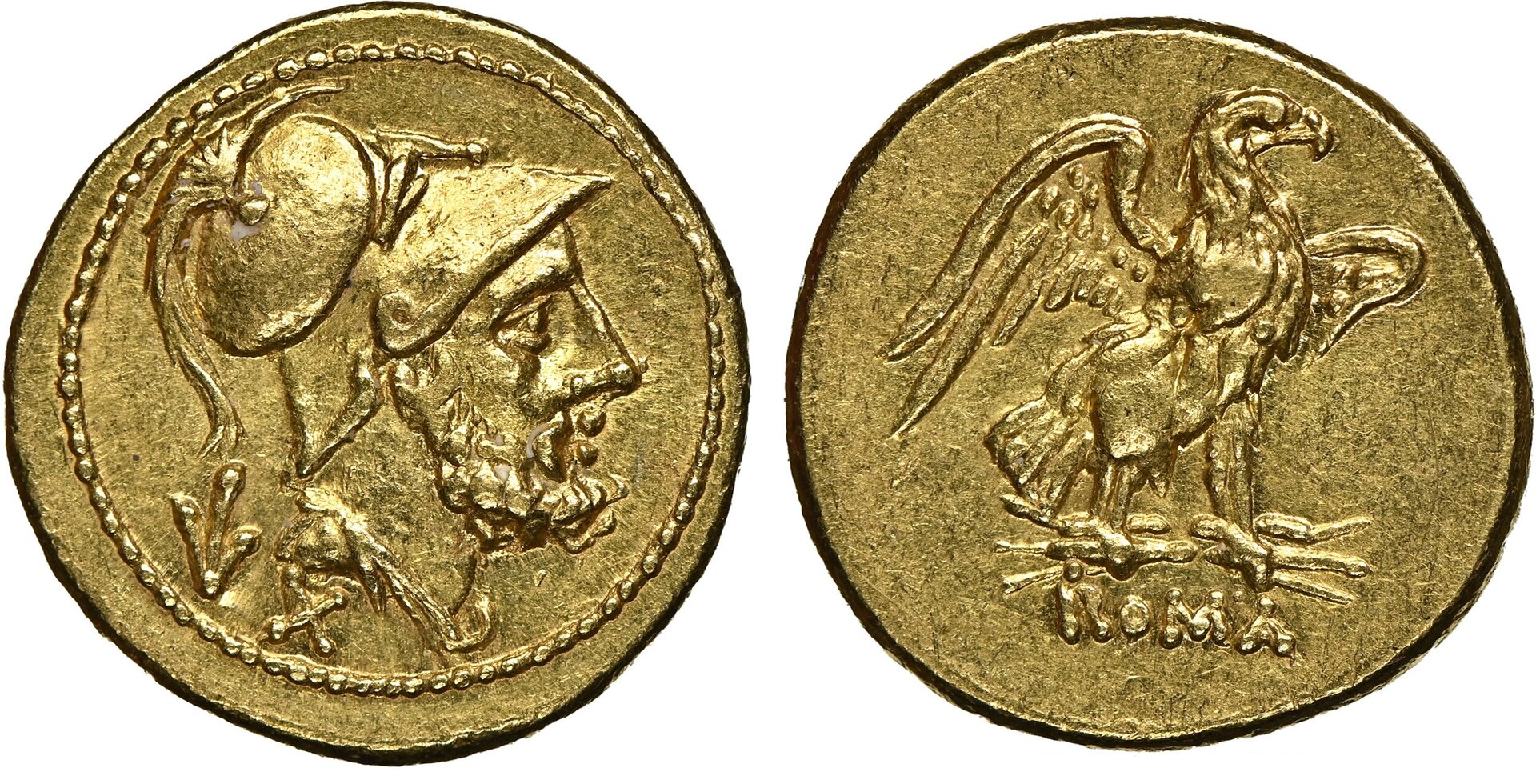 Roman Republic Gold 60 Asses (minted in Rome sometime between 211 and 208 BCE).jpeg