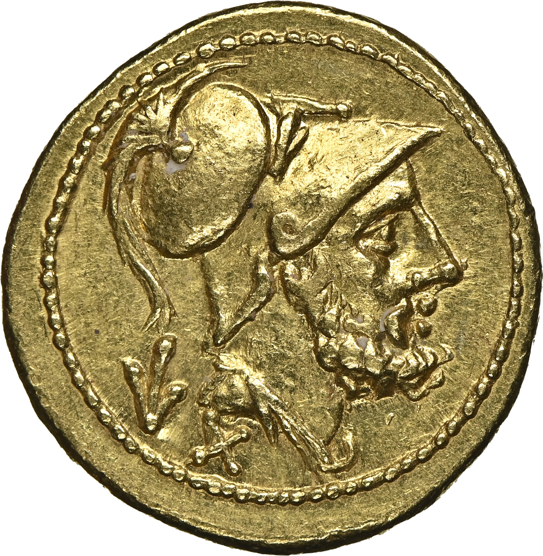 Roman Republic Gold 60 Asses (minted in Rome sometime between 211 and 208 BCE) - Obverse.jpeg