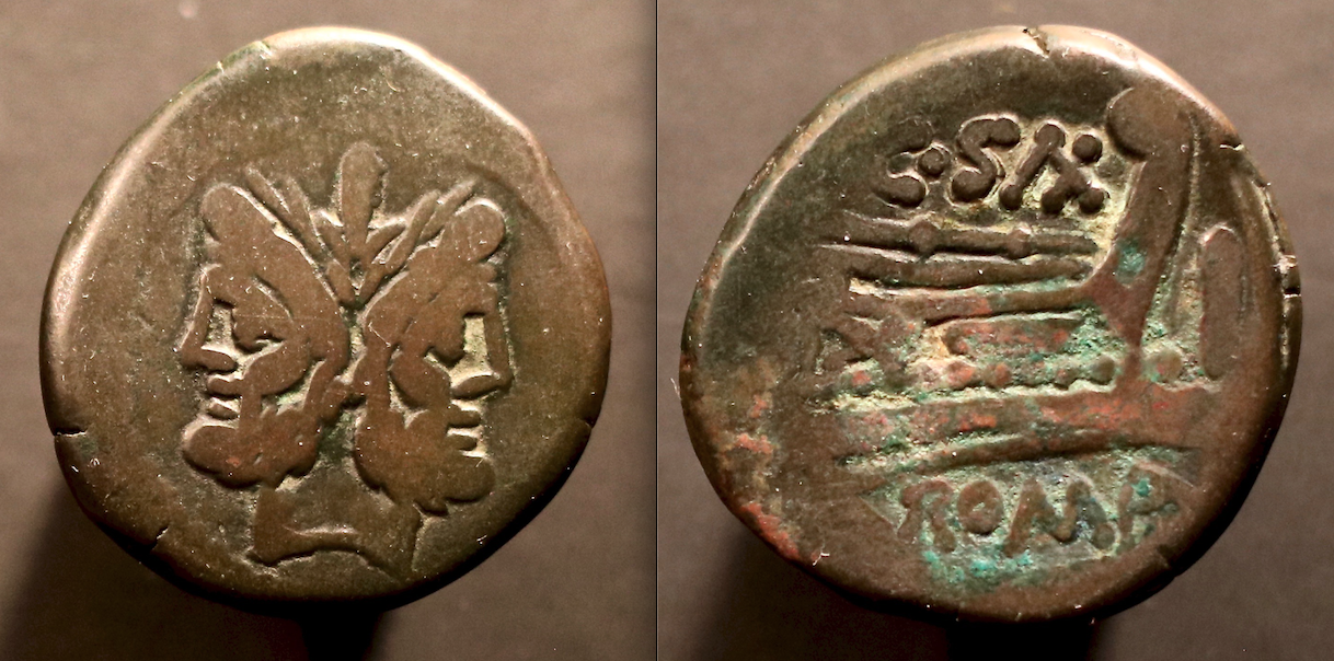 Rome – Republican as, Saxula (Janus:Prow).png