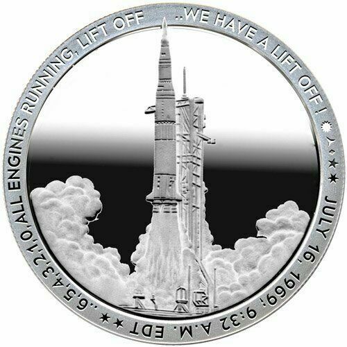 Rounds Apollo 11 a Liftoff N Am Mint Silver 2019 Pic 1.jpg