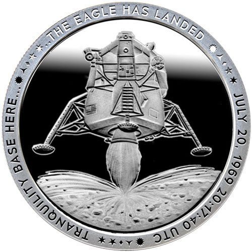 Rounds Apollo 11 b Eagle Landing N Am Mint Silver 2019 Pic 1.jpg