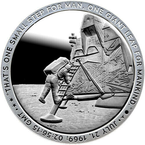 Rounds Apollo 11 c One Small Step N Am Mint Silver 2019 Pic 1.jpg
