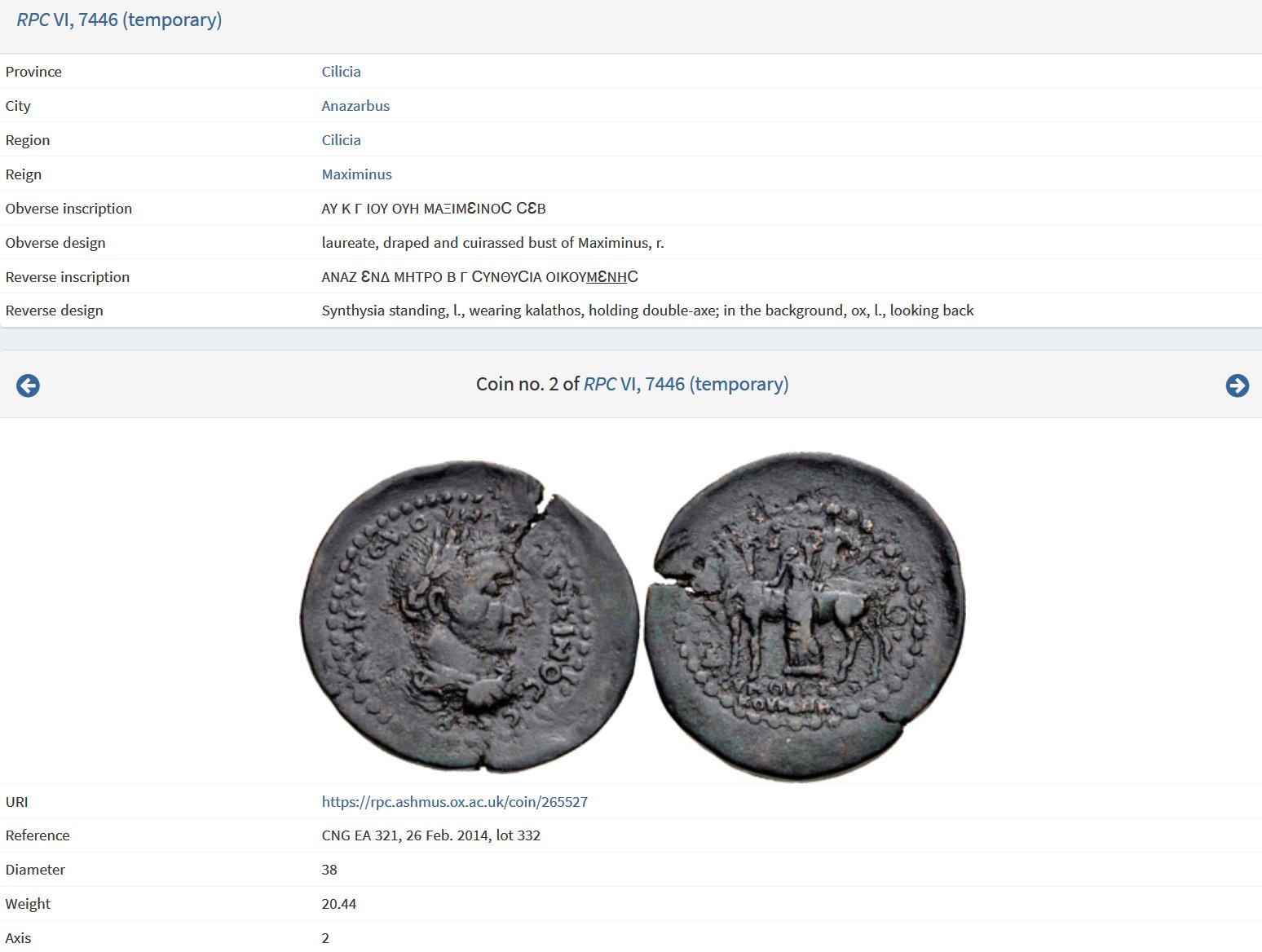 RPC Maximinus Thrax - Anazarbus 204.jpg