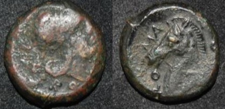 RR Anon AE Litra 260 BC Minerva star ROMANO Horse Hd Cr 17-1g S 593 O-R.jpg