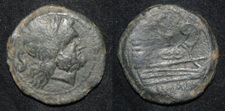 RR Anon AE Semis 211-207 BCE Saturn S Prow ROMA Sear 766 Craw 56-3 Spain Punic War.jpg