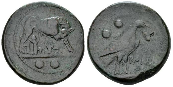RR Anon AE Sextans 217-215 BCE She-Wolf Twins Eagle Syd 95 Cr 39-3 S 609.JPG