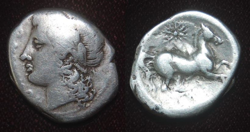 RR Anon AR Heavy Denarius -  Didrachm 275-270 BCE ROMANO Apollo-Galloping Horse Obv-Rev Sear23.jpg