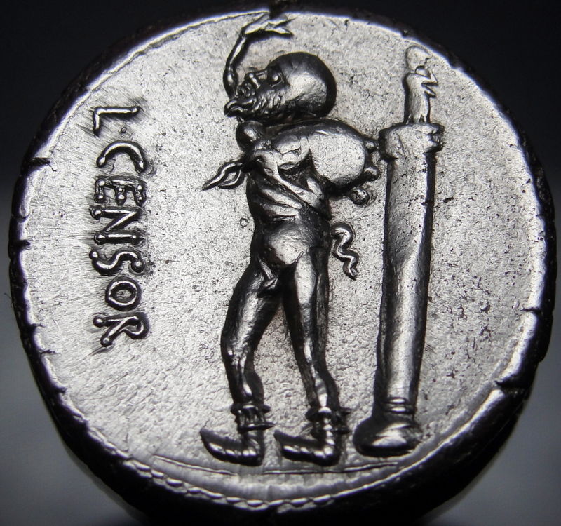 Rr denarius censorinus satryr reverse.jpg