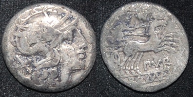 RR Furius Purpurio 169-157 BCE Roma Luna Biga Linear Frame murex shell Cr 187-1.jpg
