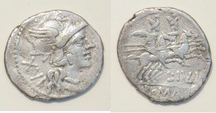 RR L Julius 141 BCE AR Den Roma Dioscuri XVI.JPG