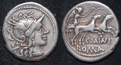RR Maianus 135 BCE AR Den Roma Biga S 82 Cr 203-1a Obv-Rev.jpg