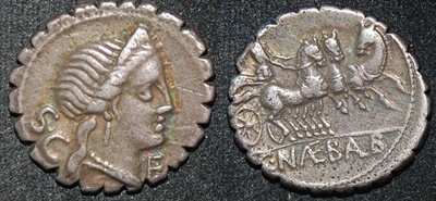 RR Naevius Balbus 79 BCE AR Den Venus SC TRIGA Sulla S 309 Cr 382-1.jpg