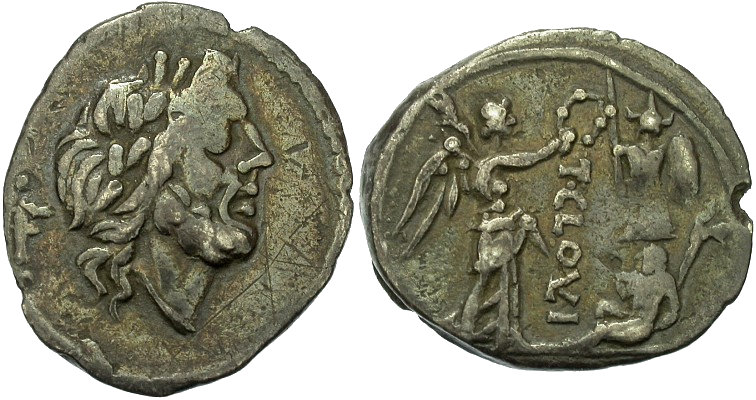 rr quinarius c cloelius-- marius and teutones cimbri.jpg