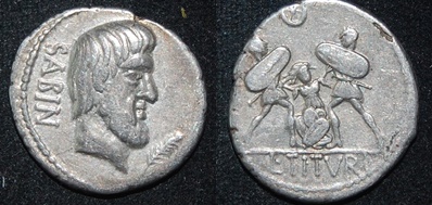 RR Titurius Sabinus 89 BCE AR Den Tarpeia buried shields S 251 Cr 344-2a.jpg