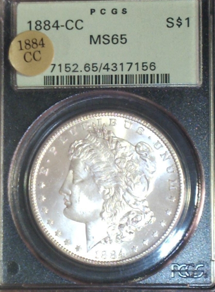 S$1 1884-CC Spiked Date VAM-4 MS65 PCGS Obv Slab.jpg