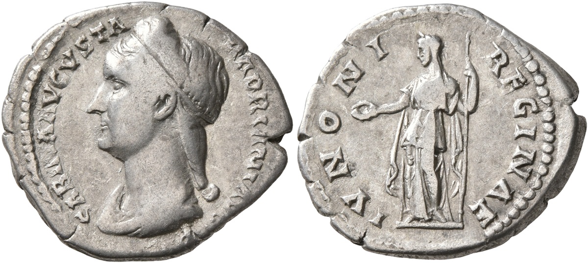 Sabina IVNONI REGINAE left-facing denarius.jpg