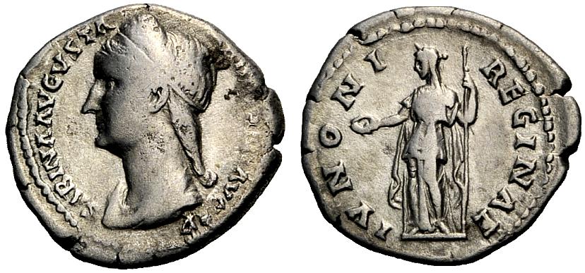 Sabina IVNONI REGINAE left-facing denarius Rauch.jpg