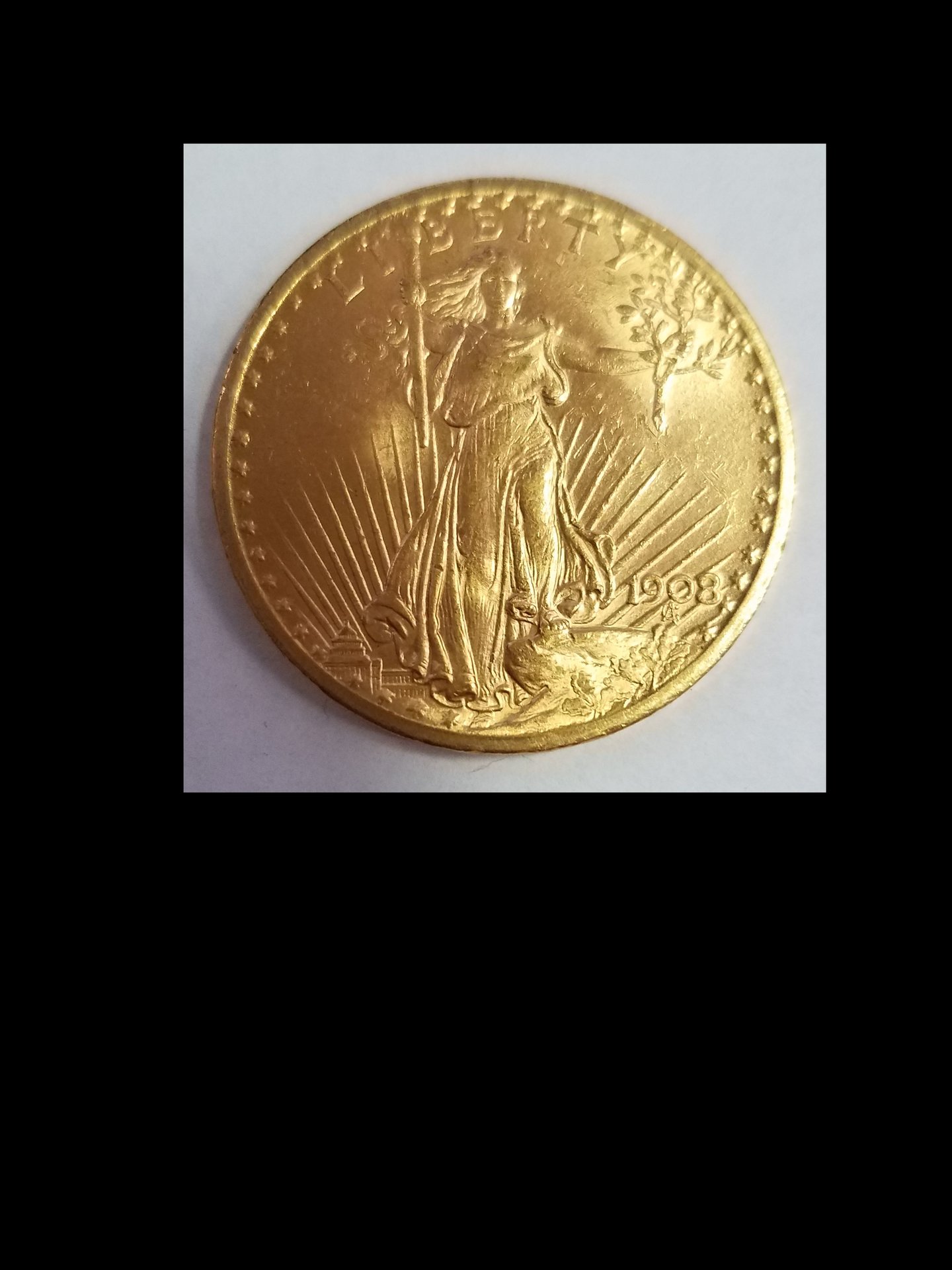 Saint-Gaudens Gold Double Eagle No Motto Obverse 1908.jpg