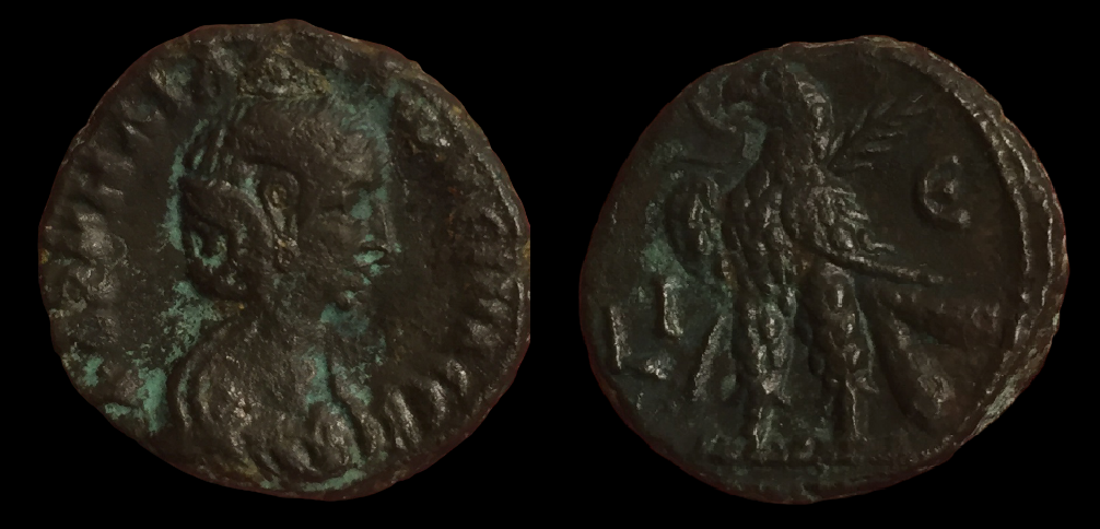 Salonina, Potin Tetradrachm, Alexandria, Eagle, Year 15.png