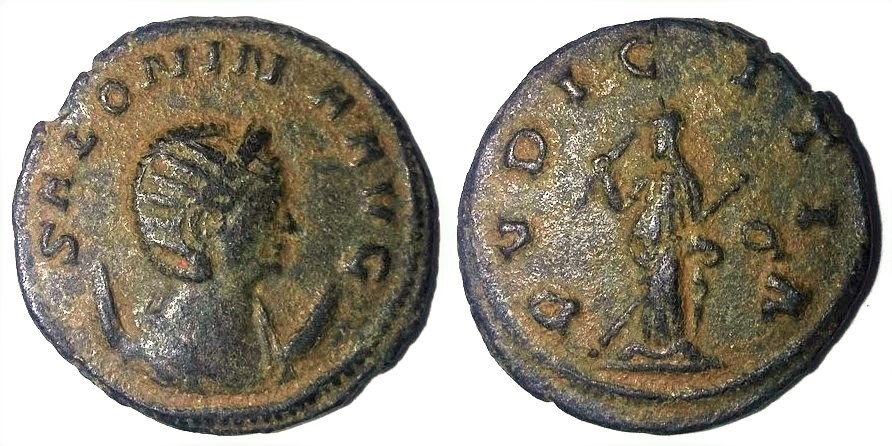 Salonina Pudicitia standing Antoninianus.jpg