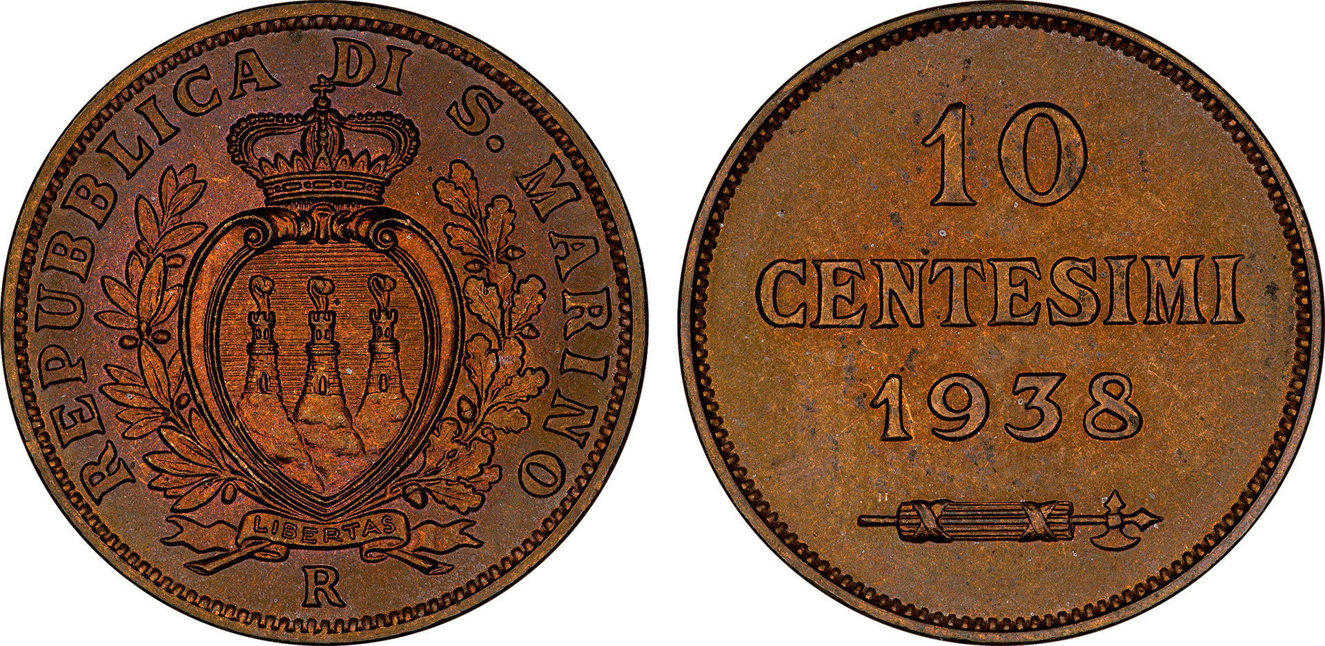 San Marino - 1938 10 Centesimi.jpg